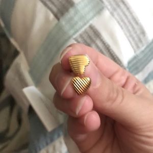 Gold heart earrings